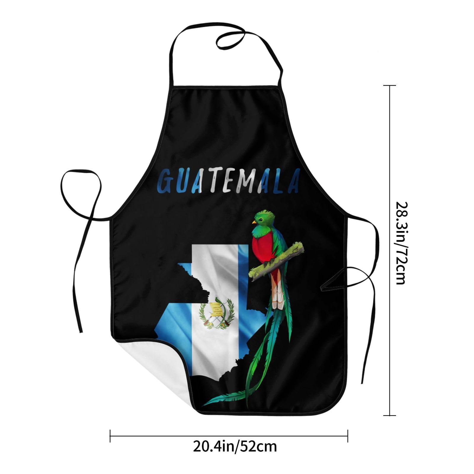 Funny Flag Map And Quetzal Bird Of Guatemala Apron Chef Home Kitchen Cooking Durable Apron Bib Baking Gardening For Women Men