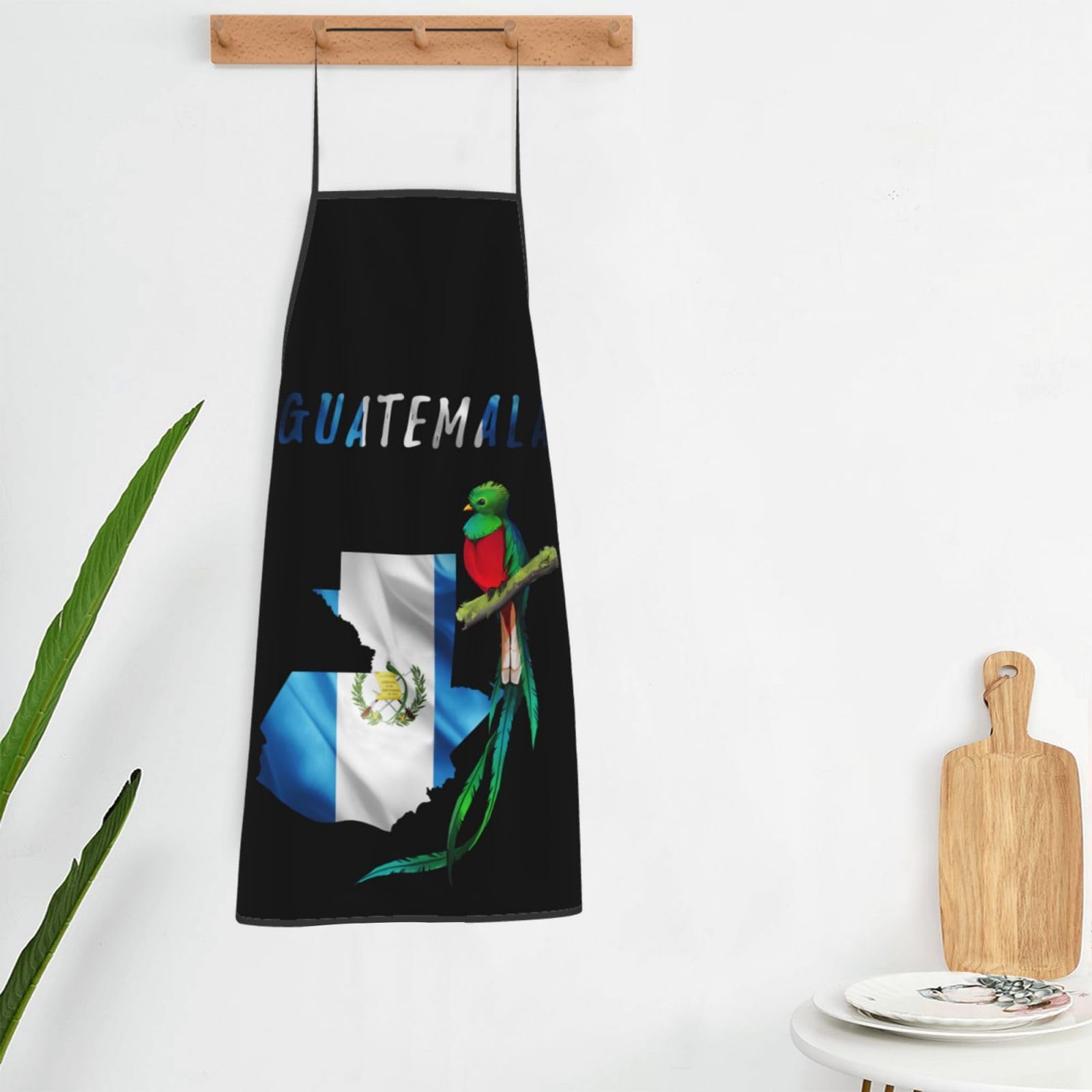 Funny Flag Map And Quetzal Bird Of Guatemala Apron Chef Home Kitchen Cooking Durable Apron Bib Baking Gardening For Women Men