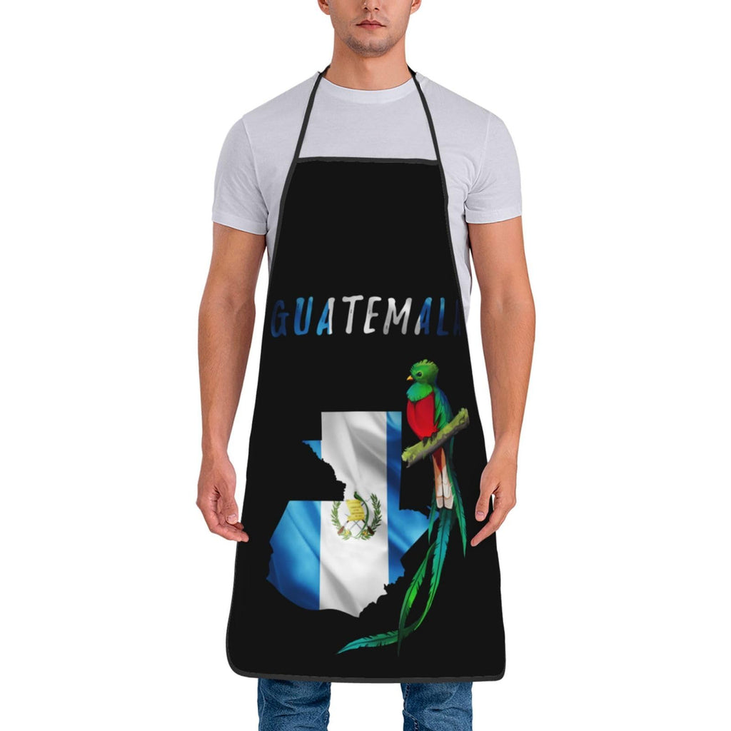 Funny Flag Map And Quetzal Bird Of Guatemala Apron Chef Home Kitchen Cooking Durable Apron Bib Baking Gardening For Women Men