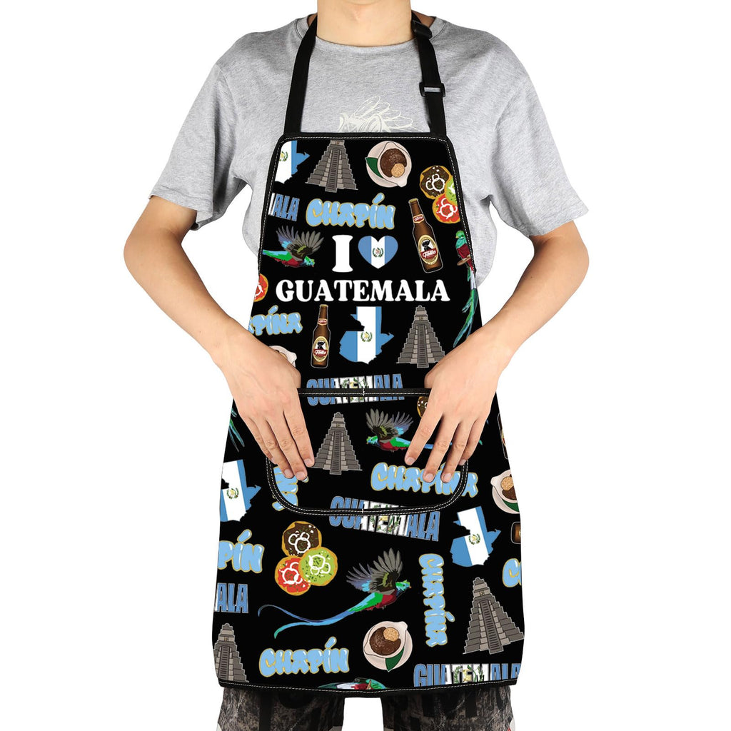 G2TUP Guatemala Aprons With Pockets Guatemalan Souvenir Apron Guatemalan Kitchen Gifts Latin America Gifts GT Kitchen Apron (Guatemala)