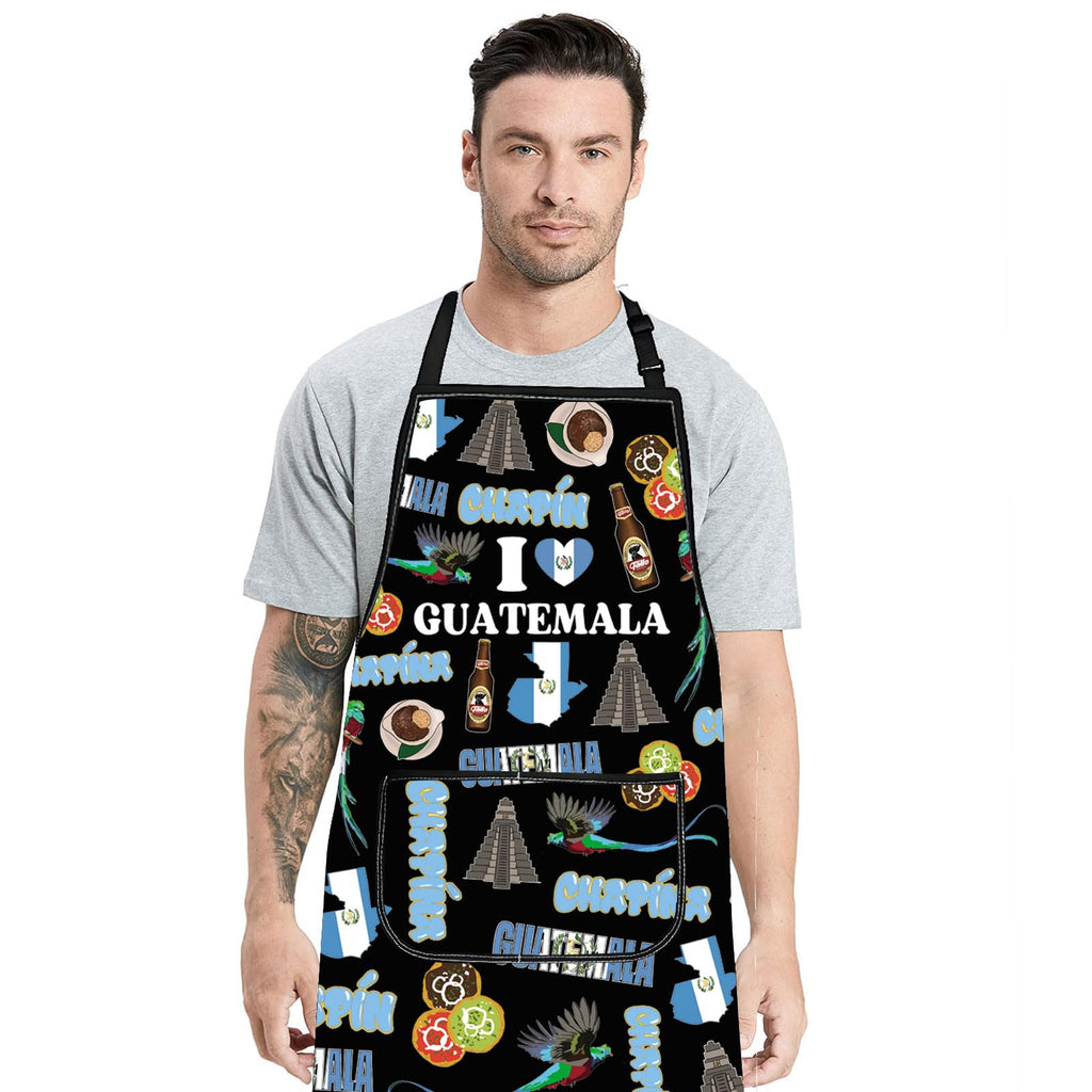 G2TUP Guatemala Aprons With Pockets Guatemalan Souvenir Apron Guatemalan Kitchen Gifts Latin America Gifts GT Kitchen Apron (Guatemala)