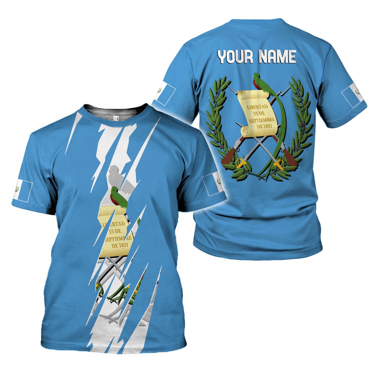 RoyalBro Personalized Guatemala Shirt Guatemala Camisas Guatemala Flag Shirts, Guatemalan Pride T-Shirt, Guatemala Tshirt (G7)