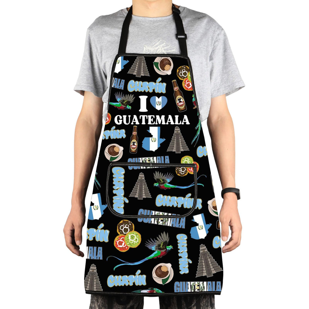 G2TUP Guatemala Aprons With Pockets Guatemalan Souvenir Apron Guatemalan Kitchen Gifts Latin America Gifts GT Kitchen Apron (Guatemala)